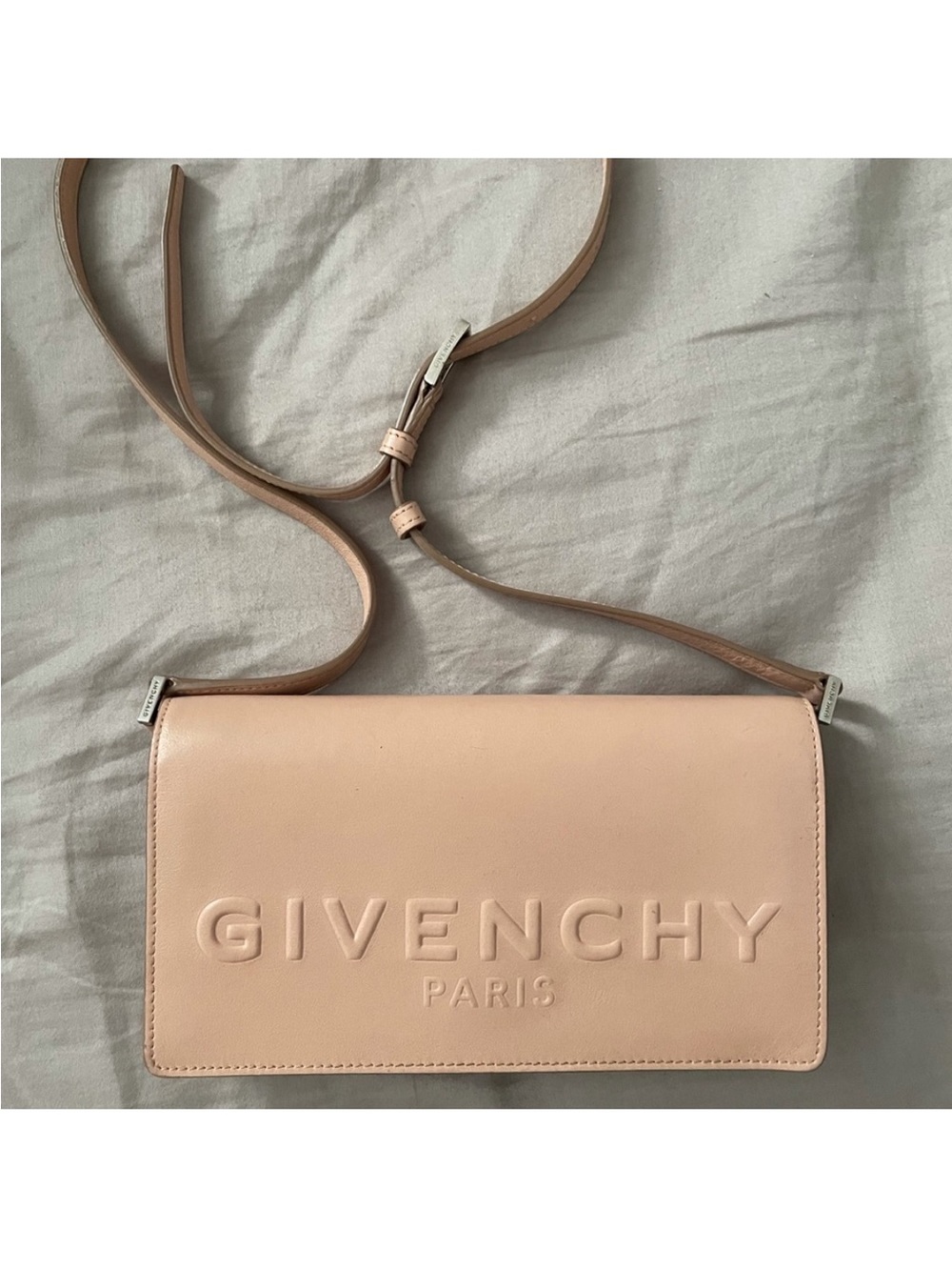 Authentic Givenchy Leather Embossed Logo Crossbody